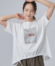 ひんやり裾シャーリングプリントTシャツアソート