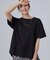 【ひんやり/体型カバー/S-LL】インせず着られる 異素材ドッキングTシャツ