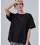 【ひんやり/体型カバー/S-LL】インせず着られる 異素材ドッキングTシャツ
