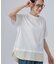 【ひんやり/体型カバー/S-LL】インせず着られる 異素材ドッキングTシャツ