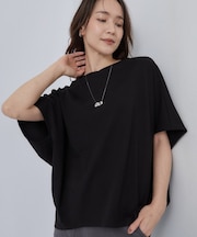 【ひんやり/体型カバー】インせず着られる 上品見えのドルマントップス