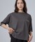【ひんやり/体型カバー】首元すっきり ゆるバックギャザーTシャツ