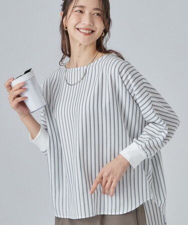 【着丈選べる/洗濯後しわになりにくい】インせず着られる ドルマンブラウス