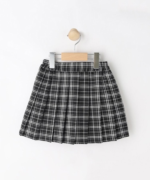 【110-140cm】チェックプリーツスカート