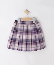 【110-140cm】チェックプリーツスカート