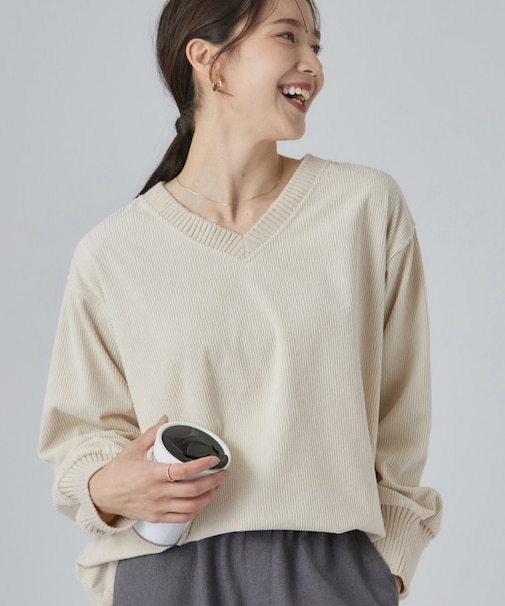 コーデの幅が広がる!コーデュロイ2WAYプルオーバー