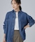 【S-LL/洗濯機可/体型カバー】ライトオンスデニム ダブルポケット オーバーサイズシャツ