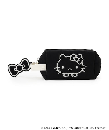 【HELLO KITTY コラボ】バイカラーニットポーチ