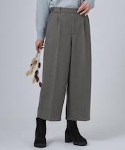 【着丈選べる/洗濯機可/S-LL】あったか MieWool -ミエウール- 裏起毛ワイドパンツ