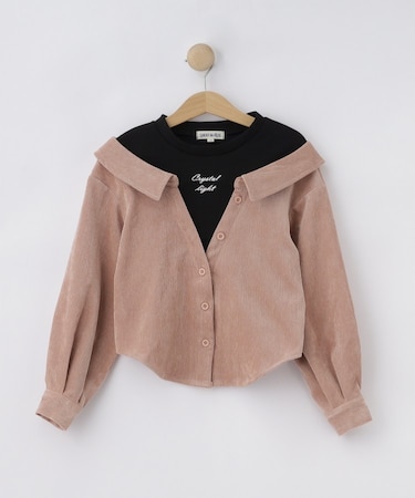 【120-150cm】コーデュロイデザイントップス