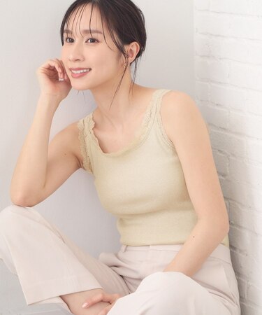 前後2way丸胴レースタンクラメアソート【洗濯機OK】