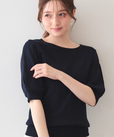 クールタッチラップスリーブニット【洗濯機OK/UVケア/接触冷感】《XS～3L/9col》