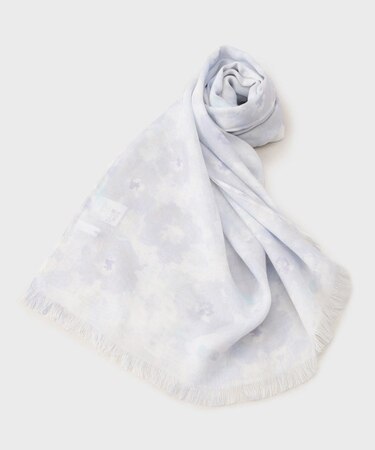 ぼかしフラワー柄ストール