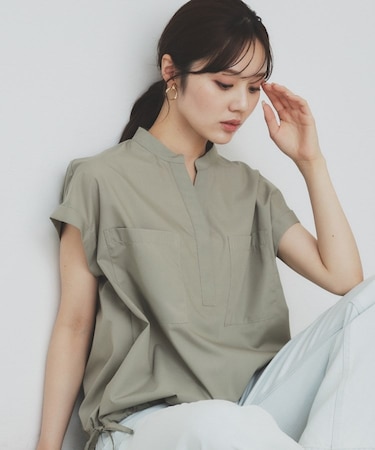 ダブルポケットスキッパーシャツ【洗濯機洗い可/イージーアイロン】