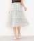 フラワータックフレアスカート【洗濯機洗い可/防シワ】