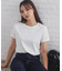 《美人百花掲載》クールタッチ短丈ビジューTシャツ【洗濯機洗い/接触冷感】