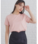《美人百花掲載》クールタッチ短丈ビジューTシャツ【洗濯機洗い/接触冷感】