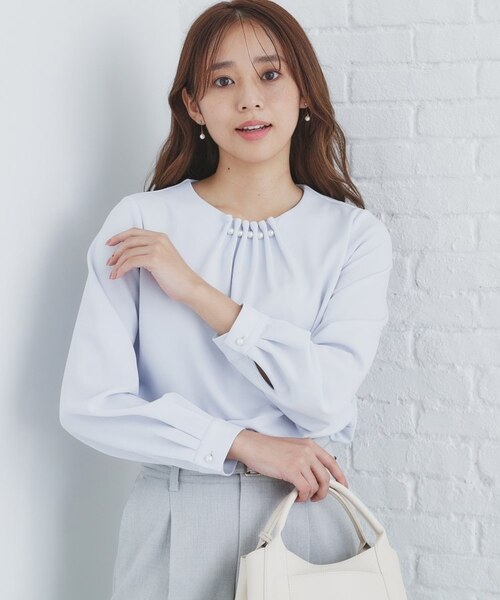 タックパール調トップス【洗濯機洗い可】｜インデックスの通販｜&mall