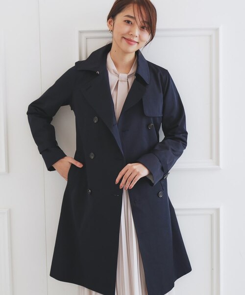 【index】≪通勤・セレモニー対応≫トレンチコート【洗える/撥水/抗菌防臭】 XS-3Lsize》通勤・セレモニー対応/トレンチコート【洗濯機洗い可