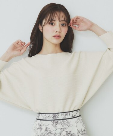 《5color》ドルマンリブニット【洗濯機洗い可/抗ピル】