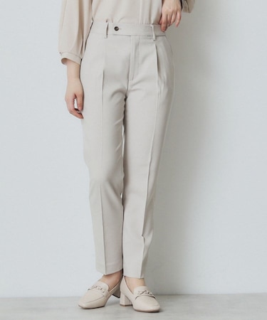 ドライタッチストレッチテーパードパンツ/セットアップ対応【洗濯機洗い可/イージーアイロン】