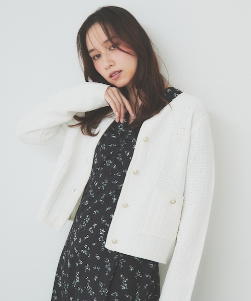 コットンカノコカーディガン【洗濯機洗い可】｜インデックスの通販