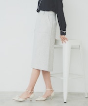 サマーツイードタイトスカート【洗濯機洗い可/イージーアイロン】