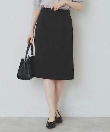 ストレッチセミタイトスカート/セットアップ対応【洗濯機洗い可/抗ピル】