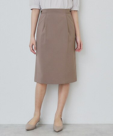 ストレッチセミタイトスカート/セットアップ対応【洗濯機洗い可/抗ピル】