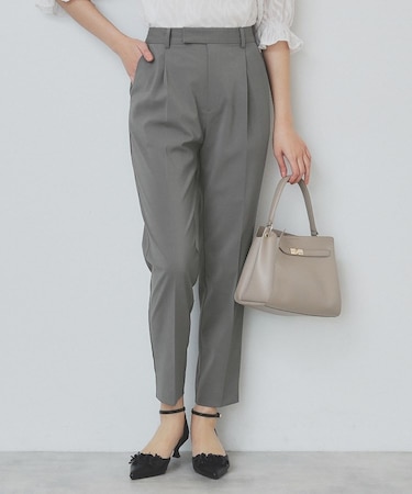 ストレッチテーパードパンツ/セットアップ対応【洗濯機洗い可/抗ピル/接触冷感】