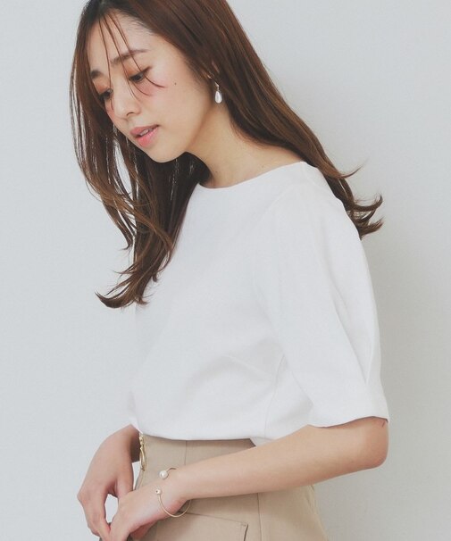 《10色展開/XS-LLサイズ》コットンスムースタックスリーブトップス【UV/接触冷感/洗濯機洗い可】