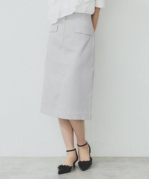 ジップタイトスカート【洗濯機洗い可/イージーアイロン】