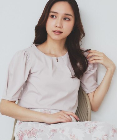 フロントパール調タックパフトップス【UV/接触冷感/洗濯機洗い可】