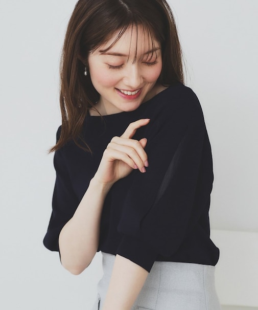 《6色展開/XS-LLサイズ》ドライタッチ デザインスリーブニット【洗濯機洗い可/接触冷感/抗ピル】