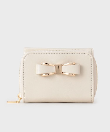 リボンモチーフ 三つ折りウォレット