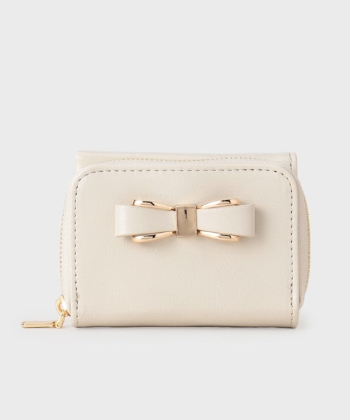 リボンモチーフ 三つ折りウォレット