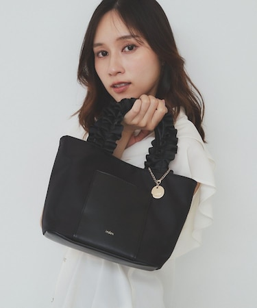 【2WAY】持ち手フリルトートバッグ