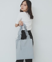 【A4サイズ収納可能】持ち手フリルトートバッグ