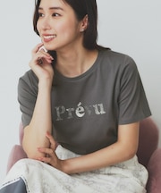 スパンコール刺繍ロゴTシャツ【洗濯機洗い可/接触冷感/UVケア】