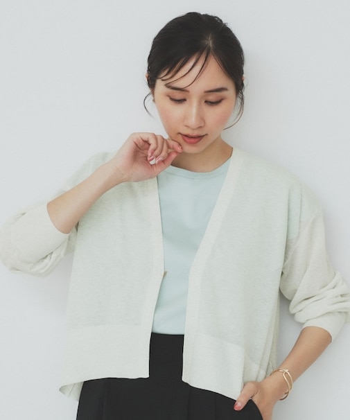 《5色展開》コンパクトショートカーディガン【洗濯機洗い可】