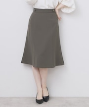 ストレッチフレアスカート/セットアップ対応【洗濯機洗い可/イージーアイロン/防シワ】