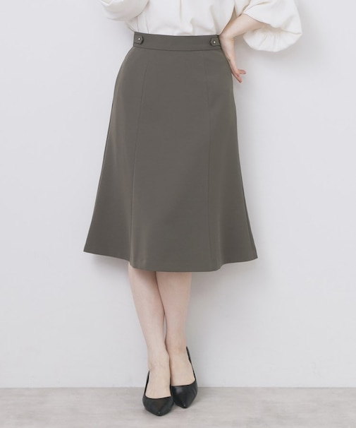 ストレッチフレアスカート/セットアップ対応【洗濯機洗い可/イージーアイロン/防シワ】