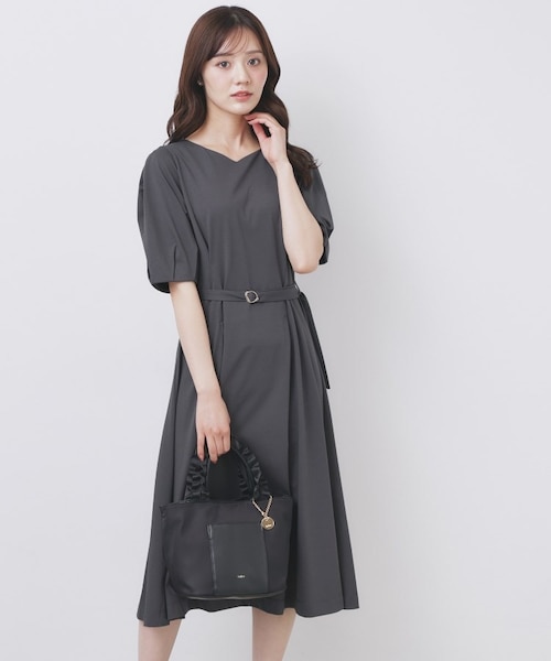 シャギーボレロロングチェックワンピース｜ワンウェイの通販｜&mall