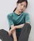 《andGIRL掲載》ベロアボクシーTシャツ【洗濯機洗い可】