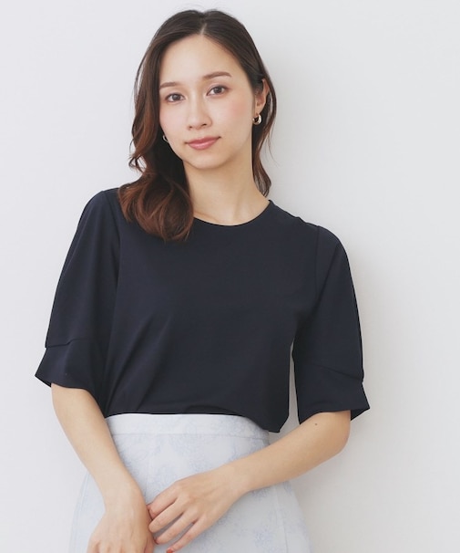 パフスリーブトップス【洗濯機洗い可】