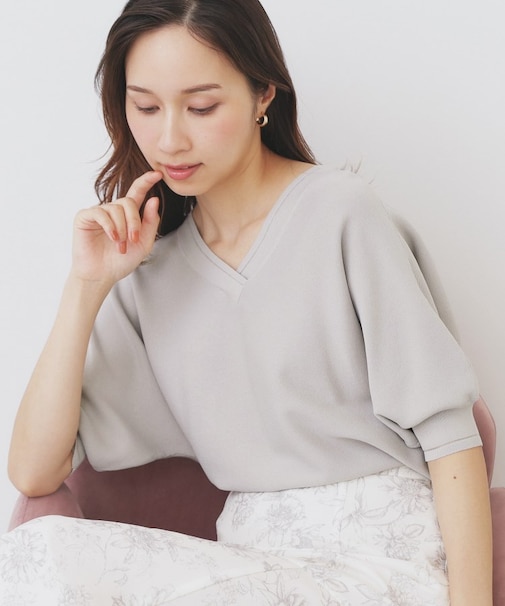 《5色展開》前後2WAY ドルマンスリーブニット【UVケア/抗ピル/洗濯機洗い可】