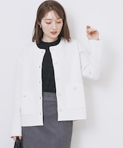 ダブルフェイスコーディガン【洗濯機OK】