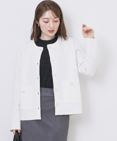 ダブルフェイスコーディガン【洗濯機OK】