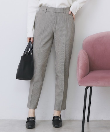 ウォームストレッチテーパードパンツ【洗濯機OK/防シワ/吸湿発熱】《XS～3L》