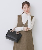 ヴィンテージツイードジャンスカ【洗濯機OK/防シワ】